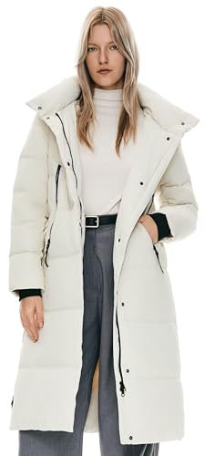 Orolay Veste à Capuche Épaisse en Duvet D'hiver pour Femme Blanc XL