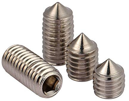 Lot de 10 vis sans tête M6 x 6 mm en acier inoxydable à pointe conique hexagonale Vis sans tête Filetage métrique