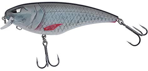 Berkley Zilla Flanker Hechtköder – schwimmender, flachlaufender Wobbler mit Fusion 19 Drillingshaken – bleifrei