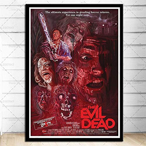 Bilder,Poster,Kunstdrucke,Kunstplakat, The Evil Dead Klassischer Horrorfilm Leinwandmalerei Retro Wandbilder Drucke, Für Wohnzimmer Home Decor, Poster Vintage Film,Wanddeko_40X60Cm