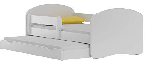 BDW NEU Kinderbett mit 2 Liegeflächen und 2 Matratzen DOPELLBETT 200x90 Weiß - für Mädchen und Jungen JUGENDBETT || KOSTELNOS Versand ||