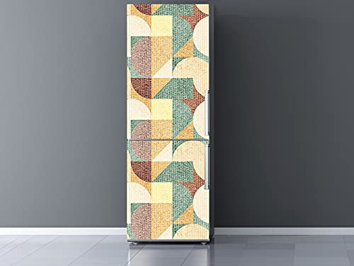 Oedim Vinilo Frigorífico Geométrico Bordado 185x60cm | Adhesivo Resistente | Pegatinas de Nevera Económicas y Elegantes | Vinilo Nevera