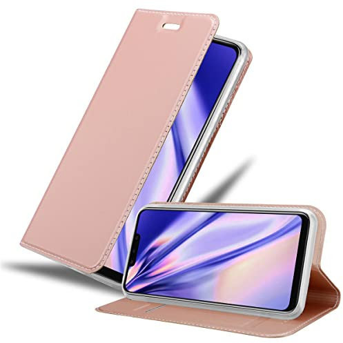 Cadorabo Hülle kompatibel mit Huawei Mate 20 LITE aus Premium Kunst Leder Flip Klappbare Stoßfeste Magnetische [Standfunktion] [Kartenfächern] Cover Hülle für Huawei Mate 20 LITE Tasche in Rosa