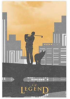 2007 Classic Horror I Am Legend Movie Poster 14 Leinwand-Poster, Wandkunst, Deko, Bild, Gemälde für Wohnzimmer, Schlafzimmer, Dekoration, ungerahmt: 30 x 45 cm