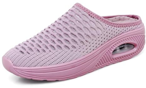 GURGER Sabots Mules Femmes D'Été Maille Respirant Chaussures de Jardin Pantoufle d'Intérieur extérieur Rose 37 Taille