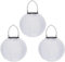 Yeehliny Solar Lampions Außen Wetterfest Solar LED Laterne Wasserdicht Nylon Garten Laterne Solarlaterne für außen Hängend Solarlampiongs Runder Lampenschirm Garten Deko Außendeko (20cm/3PCS/Weiß)