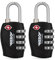 Hero Lot de 2 cadenas à bagages – Certifié TSA – Cadenas à combinaison à 4 chiffres pour voyage, valises, casiers, sacs à dos