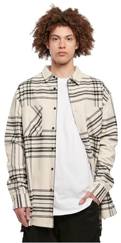 Urban Classics Herren Long Oversized Checked Summit Shirt softseagrass, L