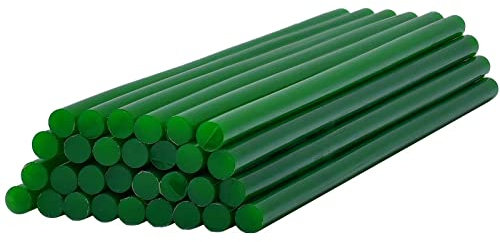 EKKJNQ Matite adesive a caldo, 30 pezzi, colorate per colla a caldo, per fai da te, 7 x 200, 11 x 200 mm, per pistola per colla a caldo (verde scuro 11 mm)