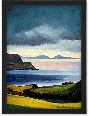 Doppelganger33 LTD Mull Of Kintyre Scotland Artwork Framed Wall Art Print A4