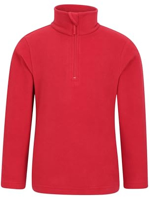 Mountain Warehouse Camber Kids Coral Fleece Top - Lightweight, Quick Drying, Breathable Sweatshirt for Outdoor Activities - Unisex, Suitable for Winter Layering