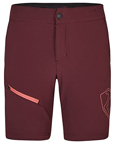 Ziener Kinder Natsu Fahrrad-Shorts mit Innenhose - Mountainbike/Outdoor/Freizeit - atmungsaktiv,schnelltrocknend,gepolstert, Velvet red, 176