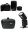 KamKorda Camera Bag + Flash + R6 Mark II Mirrorless Digital Camera Body + RF 24-105 f/4L Lens + R Mount Adapter, 24.2MP Full-Frame CMOS Sensor, 4K60 10-Bit Internal Video + 2 Year Warranty
