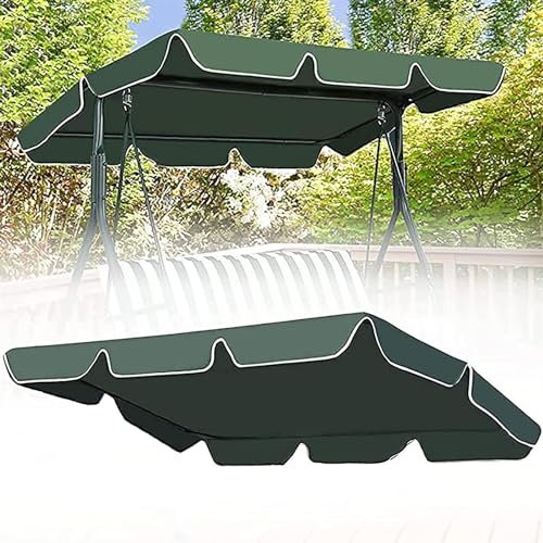 Swing Chair Canopy Replacement, 2 & 3 Seater Garden Swing Seat Cover – Waterproof, Windproof, Anti-UV, Heavy Duty Rip Proof Hammock Top Cover,replacement canopy (Cover Only) (Size : 195 * 125 * 15cm)