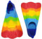 Kurzflossen, Taucherflossen, Schnorcheln Schwimmflossen, Helle Regenbogen-Silikon-Trainingsflossen, Bodyboard-Flossen, Bequeme Schnorchelflossen Für Kinder, Kurze Schwimmflosse Für Jugendliche