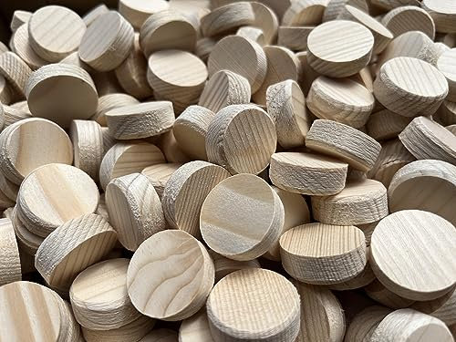 Tolux Tapón de Madera 35 mm, Tapones de Madera para sellar Nudos, taladros y Defectos de la Madera. Tamaño 35 x 9 mm, 10 Piezas