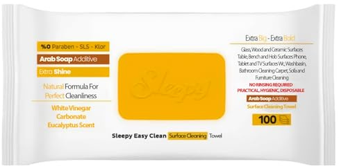 Sleepy Easy Clean Surface Cleaning Cloths Towel Arab Soap Additive Pack of 1 x 100