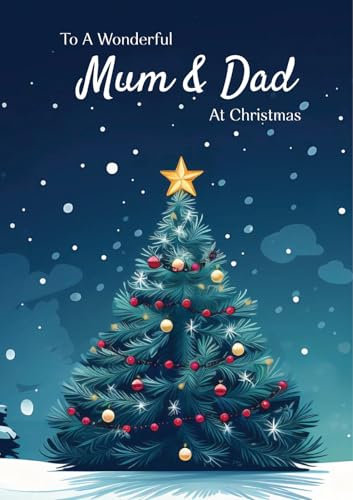 Papa Prints® Mama und Papa Weihnachtskarte Familie Weihnachtskarten 2023 (130 x 180 mm) Weihnachtskarte Mama und Papa Weihnachtskarte mit Umschlägen