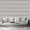 Snewvie 3D Wood Effect Wallpaper Wooden Panel Frame Realistic Textured Retro Embossed Cream Tartan Wallpaper for Living Room Feature Wall Bedroom,Cream