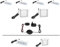 Homeface GATEONA LED 14 Unterbauleuchten Glasbodenbeleuchtung 6er Set LED CLIPS/SPOT Vitrinenbeleuchtung Schrankbeleuchtung inkl. LED Netzteil 12V (6er Set - Kaltweiss 6000K)