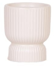 Cache-pot « Diabolo » – Forme classique – Couleurs pastel délicates – Crème travertin – Convient pour pots de 6 cm