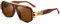 SHEEN KELLY Polarisierte flache obere quadratische Sonnenbrille für Männer Mode Pilot überdimensioniert Metallrahmen Brillen