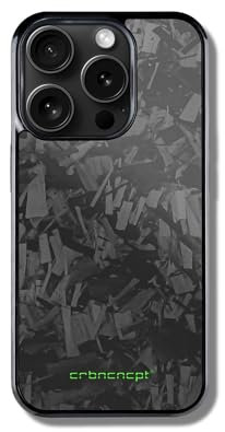 CRBNCNCPT® Forged Carbon Case 13-14 - 15 Schutzhülle | Kompatibel mit - Magnet | Hardcover - Cover - Schwarz - Herren | Mini - Pro - Max (iPhone 15 Pro)