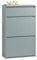 SoBuy Zapatero Estrecho Entrada Recibidor - Mueble Zapatero con 2 Solapas y Cajón Organizador - Ideal para Pasillo Estrecho - Gris, MDF Resistente, 61x26x100 cm - FSR165-HG