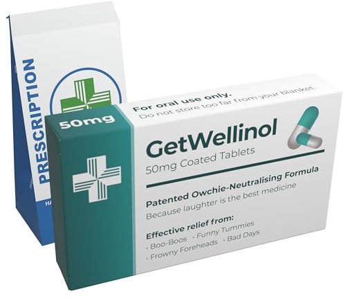 Joyful Clan Funny Get Well Soon Prank Pill Box and Prescription Bag - Letterbox Gag Gifts for Women and Men - Novelty Hug Gifts