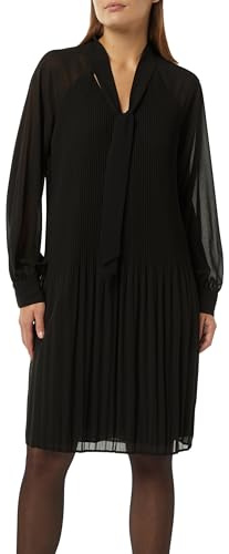 COMMA Plissiertes Chiffon-Kleid mit Schleifen-Detail
