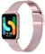 SMYAOSI Correa de Metal Compatible con Galaxy Fit 3 SM-R390, Correa de Reloj Clásica de Acero inoxidable de liberación rápida de Samsung Galaxy Fit3 SM-R390 Smartwatch (Rosa)
