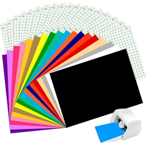 Smart Vinyl Permanent für Cricut Joy Xtra, 24cm*30.5cm Vinylfolie Plotter, Transferfolie Plotter Set für Laptops, Telefone, Wände und mehr