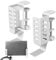 Desk Side Laptop Mount,Vertical Storage Rack Desk Side Mount Laptop Holder - Clip-On Construction Desk Shelf for Small Space for Laptops, Folders, Books