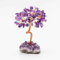 Edelstein Baum der Harmonie | Amethyst Deko Baum | Edelstein Geldbaum | Chakra Steine | Heilsteine in Bonsai Form | Heilstein für Chakren | Japanische Deko, Bonsai Baum auf Amethyst Druse Geode