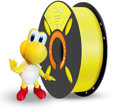 High-Speed Yellow PETG 3D Printer Filament 1.75mm, Dimentional Accuracy +/-0.02mm, 1Kg Spool (Reuseable Tray) 3D Printing Filament