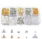 Tuercas de Pendientes 450 Pcs 10 Estilos Metal Goma Plástico Cierres de Pendientes Forma de Bala Estilo de Mariposa Para Hacer Pendientes DIY