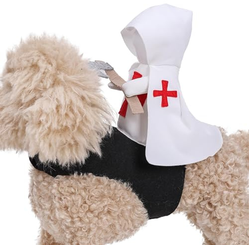 Uitseld Knight Costume for Dogs,Crusader Knight Style Pet Apparel | Cat Outfit, Pet Costume, Dog Apparel, Halloween Cosplay Outfit for Dogs and Cats