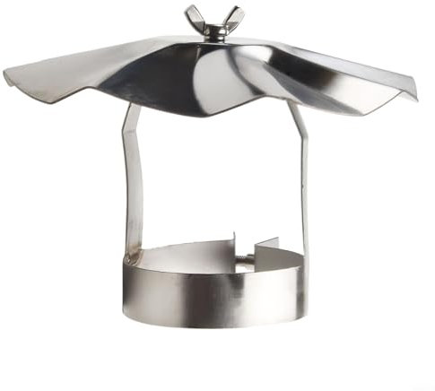 Chapeau parapluie en acier inoxydable, convient à la plupart des cheminées (60 mm)