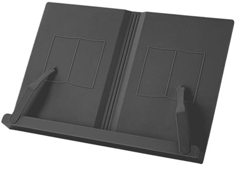 Vbnuyhim Buchhalter, Buchständer, verstellbarer Handbuchhalter mit Seitenclips, Rezeptbuchhalter, multifunktionaler Schreibtisch-Dokumentenhalter für Zeitschriften, Tablets,