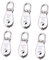 PartyKindom 6pcs Fishing Net Single Pulley Winch Pulley Block and Tackle Kayak Anchor Accessory