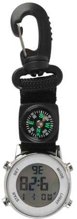 WANGCL Sjuksköterska fickur med karbinhake - multifunktionell digital , vattentät zinklegering, 13,5 cm längd, vit, 55 g