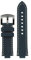 KAXSFE 24 x 12 mm konvex, kompatibel mit ORIS AQUIS Vintage-Armband aus echtem Leder und Rindsleder 733 7730 7740, Herren-Uhrenarmband, braun-blaue Armbänder(Blue rice line bk)