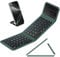 Vobafe Faltbare Bluetooth Tastatur mit Touchpad | Faltbar mit Ziffernblock | Wiederaufladbare kabellose Mini Tastatur | 3 Bluetooth-Kanäle für iOS, Android, Windows, QWERTZ-Layout, Grün