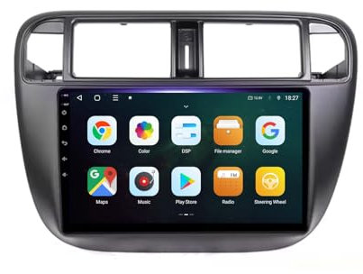 Android 13 2 DIN Car Radio Stereo para Honda Civic EJ EK EM 1995-2001 RHD 9 Pulgadas Autoradio con WiFi GPS Rear View Camera RDS FM BT DVR SWC Ventilador de refrigeración(2+32G)