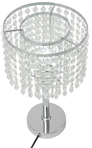 TAPMING Tischlampe Moderne Stil Kristall Tischlampe Kristallglas Nachttischlampe Kristall Tischleuchte E27 Glühbirne (Nicht Im Lieferumfang Enthalten)