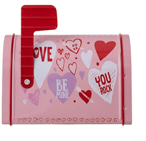 Dekorative Süßigkeitenbox im Briefkasten-Design für Valentinstag, perfekt für Veranstaltungen und Feiern (Rosa)