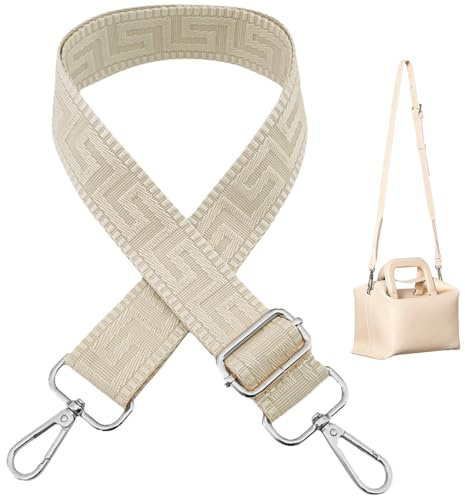 YAOYYG Correa Bolso Bandolera, Correas Para Bolsos Ajustable (Beige) | 3.8cm De Ancho, 72-130cm De Largo, Correas Para Bolsos Bandolera, Mochila