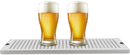 Vaschetta raccogligocce in acciaio inox, vassoio raccogli gocce per birra, facile da pulire, vassoio raccogli-torre, 50 x 17,5 cm, per casa, cucina, bar, ristorante