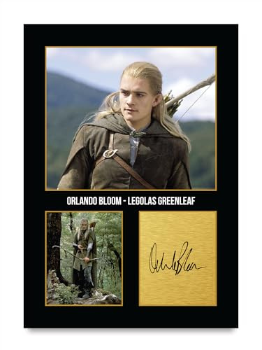HWC Trading Orlando Bloom The Lord of the Rings Legolas Greenleaf Geschenke Geducktes Signiertes Autogramm Foto für Fans von Film Memorabilien - A4 Nur Druck (ID-005305)