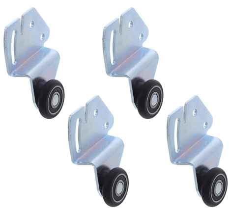 FUTUREORYY Ruedas para Puertas Corredizas 2 Juegos Kit de Rodillos de Nylon para Armarios y Gabinetes Poleas para Puertas Correderas de Cocina y Dormitorio